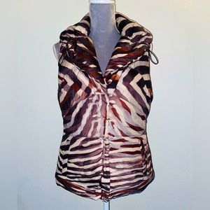 Elie Tahari animal print vest
